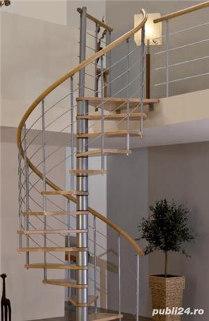 Scara spirala Venezia stejar