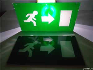 indicator exit, pancarta acrilica ptr lampa emergenta, iesire urgente - imagine 4