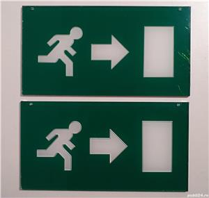 indicator exit, pancarta acrilica ptr lampa emergenta, iesire urgente - imagine 2