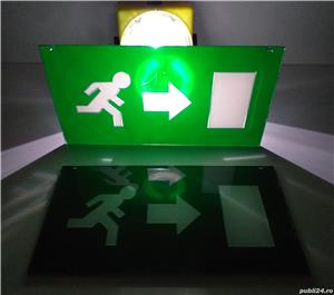 indicator exit, pancarta acrilica ptr lampa emergenta, iesire urgente - imagine 3