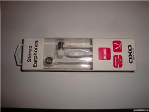 Casti cu microfon OXO Essential collection metalic handsfree + adaptor