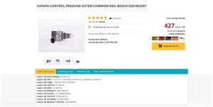 Supapa control presiune sistem common rail bosch 0281002507 - imagine 2