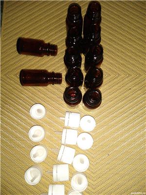 Flacon sticlă 10ml cu picurător și capac - imagine 2