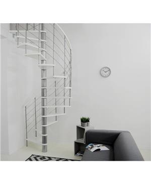 Scara spirala Venezia alb+ argintiu 140 cm