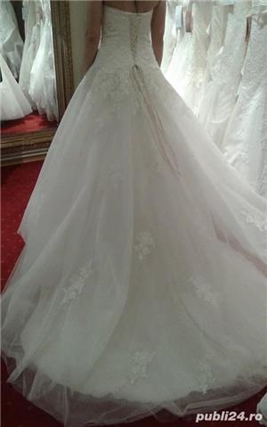 Vand rochie de mireasa (noua) tip printesa - imagine 4