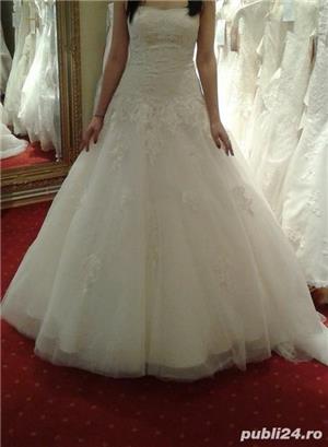 Vand rochie de mireasa (noua) tip printesa - imagine 6