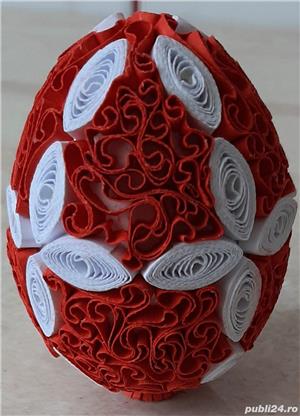 Oua ornate prin tehnica quilling pentru Pasti - imagine 5