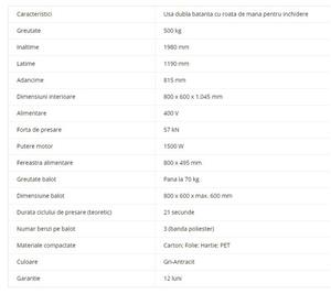 Presa balotat deseuri 6 tf,pet,folie,carton,hartie,doze - imagine 2