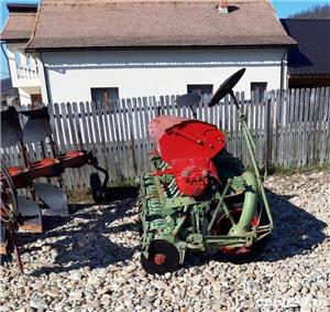 Semănătoare păioase Nodet pe discuri, 4 metri, 29 rânduri, vopsea originala. - imagine 4