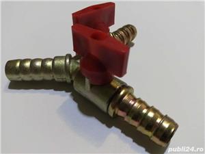 Robineti conexiune Y zincat gaz apa combustibil 10mm rulota - imagine 5