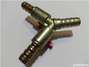Robineti conexiune Y zincat gaz apa combustibil 10mm rulota - imagine 3
