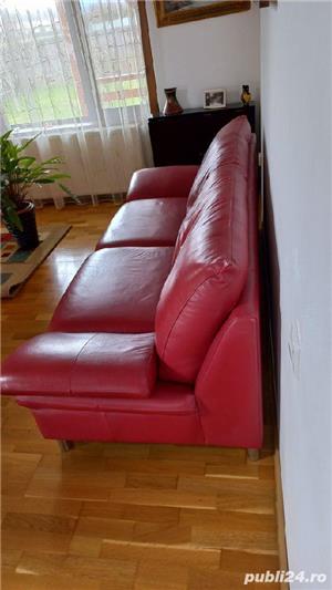 Vând canapea piele naturala  - imagine 3