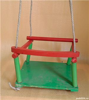 Leagan lemn pentru copii anii 80 URSS Rusia, sezut 32x34cm