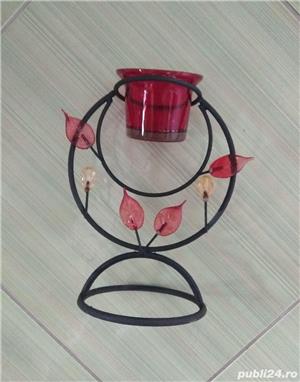 Suport pentru lumânare. Din fier forjat. Model inedit 