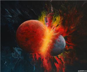 Vand tablouri abstracte, tehnica pouring, culori acrilice !