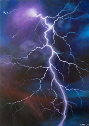 Vand tablouri abstracte, tehnica pouring, culori acrilice. - imagine 2