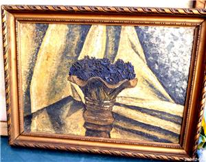 Tablou   Gentiane    semnat  Olga Branisce