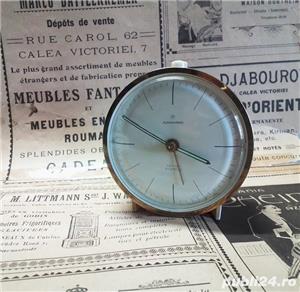 Ceas cu alarmă Junghans Trivox Silentic, stare bună, funcțional, anii '60, made in Germany