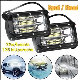Set Proiectoare LED 48W/72W/144w 12V/24V offroad suv utilaje camioane