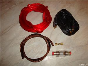 Kit cabluri auto alimentare 5m cablu RCA 5m subwoofer 30A 60A 80A - imagine 1