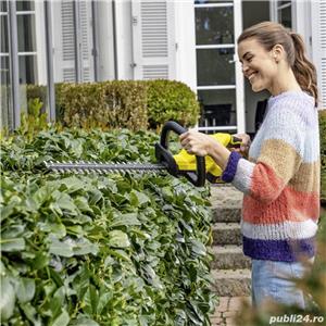 Vand Trimmer Foarfeca electrica gard KARCHER HGE 18-45, acumulator+incarcator NOU Pret 999 Lei - imagine 6