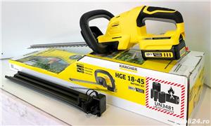 Vand Trimmer Foarfeca electrica gard KARCHER HGE 18-45, acumulator+incarcator NOU Pret 999 Lei - imagine 2