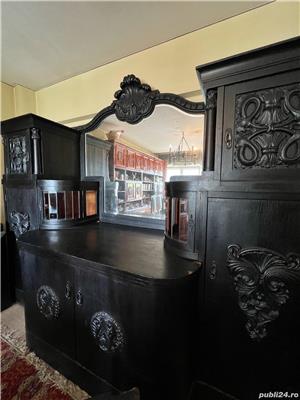 Set mobilier din lemn masiv sculptat cca. 1940 - imagine 5