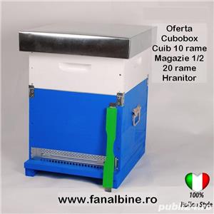 Vand stupi albine10 rame + magazie completi cu rame, hranitor, gratie hanneman    - imagine 2