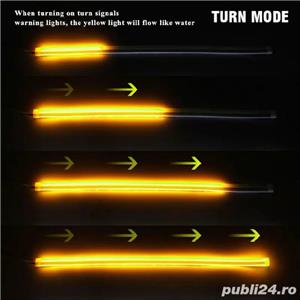 Lumini de zi DRL banda LED cu semnalizare secventiala dinamica LED FLOW auto - imagine 7