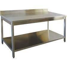Masa inox de perete cu polita, demontabil ,profe sional 2000x700x850mm