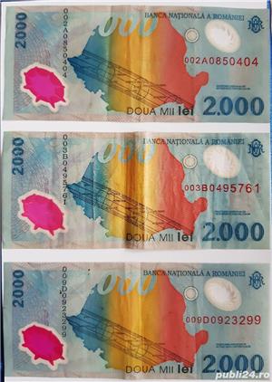Vand bancnote 2000 lei cu eclipsa