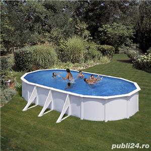 Kit piscina GRE ovală 730*375*120 cm culoare albă - imagine 3