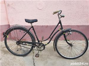 Bicicleta damă veche retro pentru reconditionat robustă roti otel/inox spite groase 28, dinam. - imagine 3