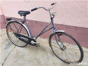 Bicicleta damă functională robustă roti inox 28, frana torpedo la pedală, dinam, functineaza bine - imagine 2