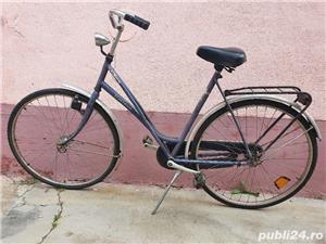 Bicicleta damă functională robustă roti inox 28, frana torpedo la pedală, dinam, functineaza bine - imagine 3