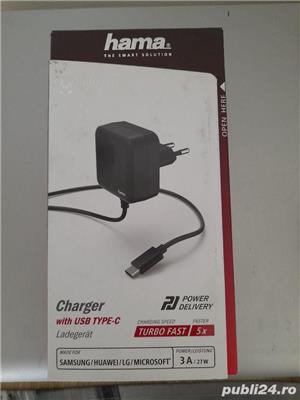 Vand incărcător Hama 3A cu cablu  typ C,fast charge. Nou nouț.  - imagine 2