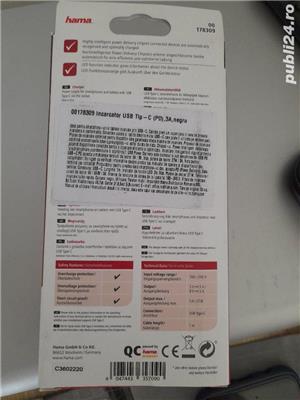 Vand incărcător Hama 3A cu cablu  typ C,fast charge. Nou nouț. 