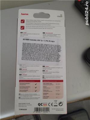 Vand incărcător Hama 3A cu cablu  typ C,fast charge. Nou nouț.  - imagine 4