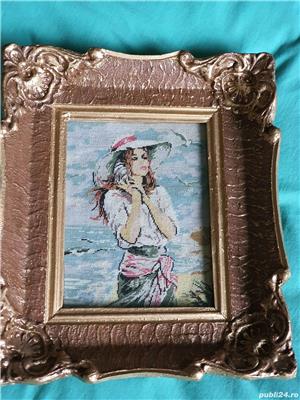 Goblen manual, cu rama 33x28 cm - imagine 2