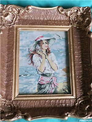 Goblen manual, cu rama 33x28 cm - imagine 4