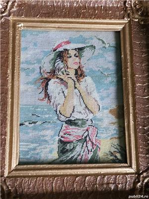 Goblen manual, cu rama 33x28 cm