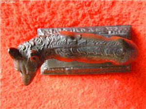 suvenir vintage, replica bronz-Lupa Capitolina -Lupoaica-Roma anii 1950 - imagine 4