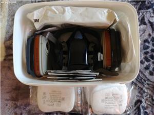 Masca de vopsit 3M Premium 7500 series - custom painted bluish black - toate filtrele noi - masura M - imagine 3