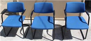 3 BUC Scaun conferinta cu cadru metalic tip sanie; Scaun vizitator - imagine 5
