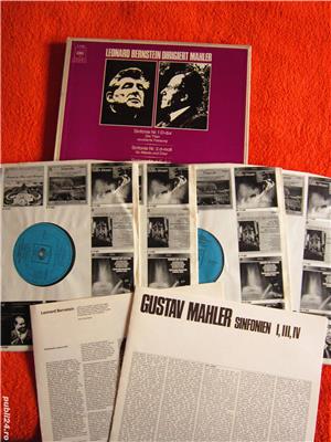 Vinil rar Mahler -Leonard Bernstein 1974 -Simfoniile 1, 3, 4-impecabile - imagine 3
