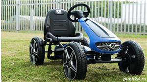Masinuta kart cu pedale de Mercedes, pentru copii 4-9 ani Blue - imagine 3