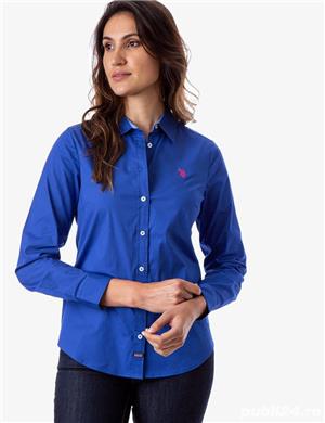 Camasa U.S. Polo Assn. albastra pentru femei - imagine 5