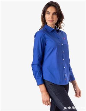 Camasa U.S. Polo Assn. albastra pentru femei - imagine 2