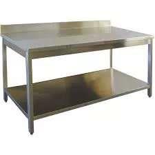 Masa inox centrala cu polita, demontabila ,pro fesional 1600x700x850mm - imagine 3