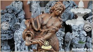 Statuetă domnița cu ulcea, arămiu patinat, model S16.